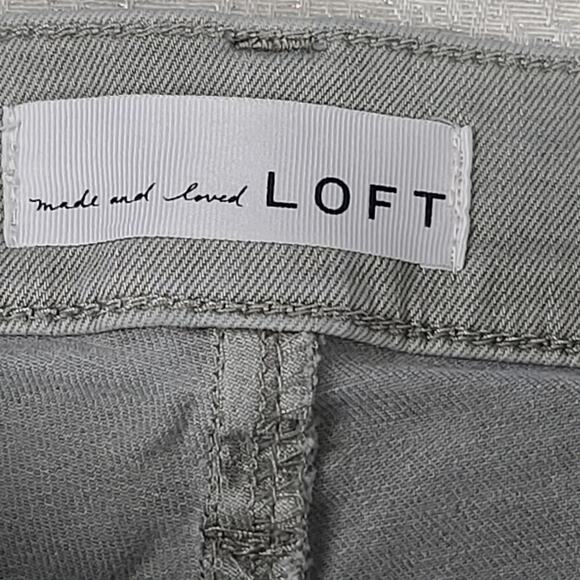 Made and loved Loft women's jeans sage green modern skinny crop Size 30 office - Picture 6 of 8